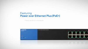 Linksys Business LGS318P 16-Port Gigabit PoE+ (125W) Smart Managed Switch + 2x Gigabit SFP/RJ45 Combo Ports