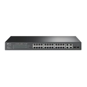TP Link JetStream 24-Port 10/100Mbps + 4-Port Gigabit Smart Switch with 24-Port PoE+